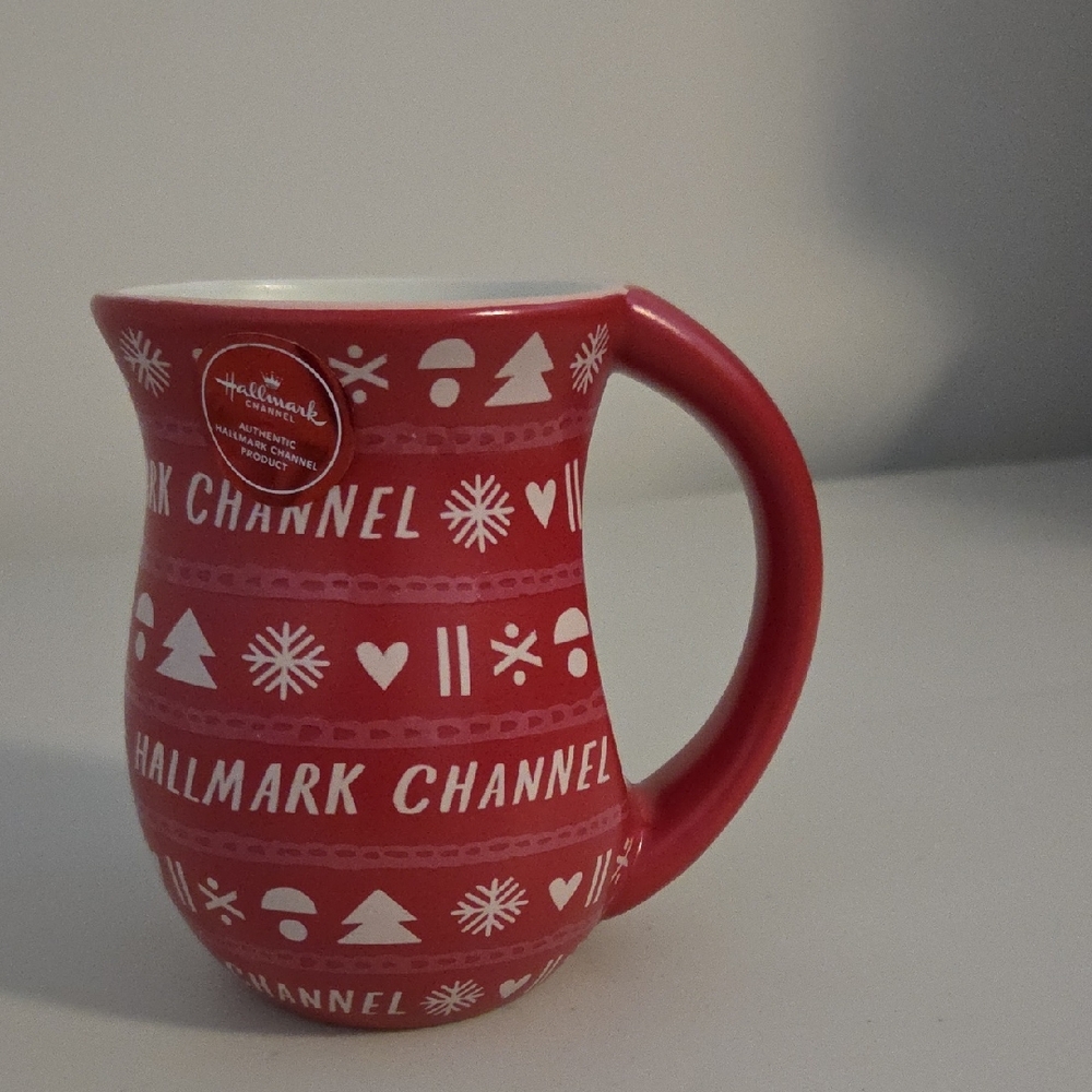 "Hallmark Channel" Red and White Holiday Mug - NWT